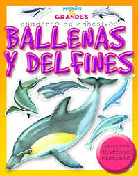 Grandes cuadernos de adhesivos ballenas y delfines